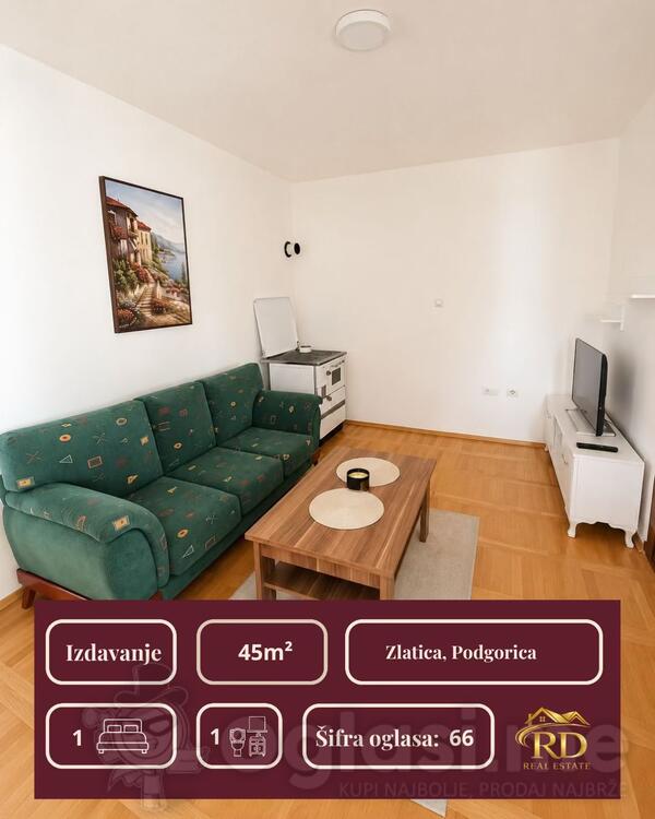 Jednosoban stan 45m2 - Podgorica - Podgorica (uži dio)