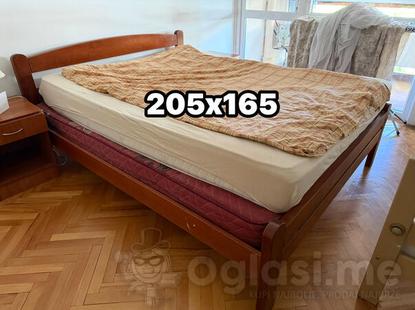 BRAČNI PUNO DRVO 2 DUŠEKA 2 NOĆNIKA 067/565-725 — 069/080-523