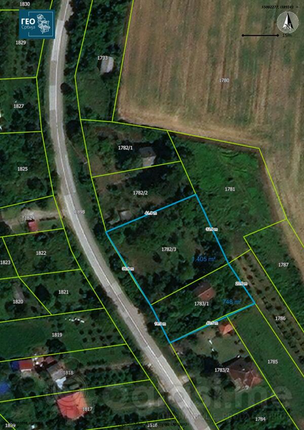 Građevinsko zemljište 2150m2 - Beočin - Sviloš