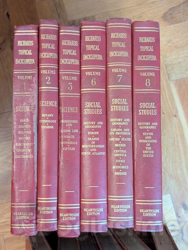 Richards Topical Encyclopedia – 12 tomova, Hearthside Edition, 1957. / Engleski jezik