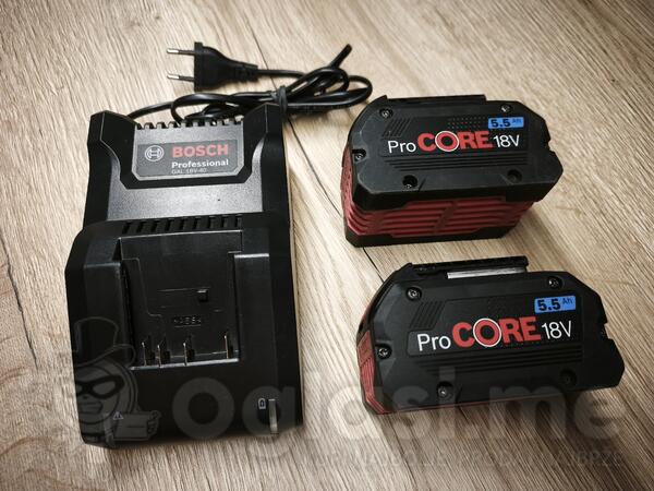 Bosch 18v ProCore 5.5ah baterije bosch Gal 18v-40 4ah smart punjac