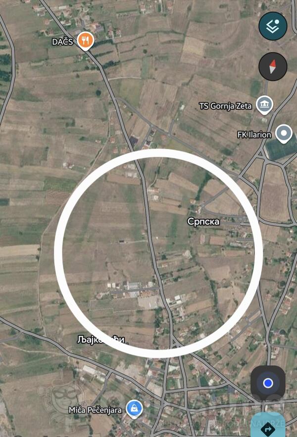 Građevinsko zemljište 3700m2 - Podgorica - Ljajkovići