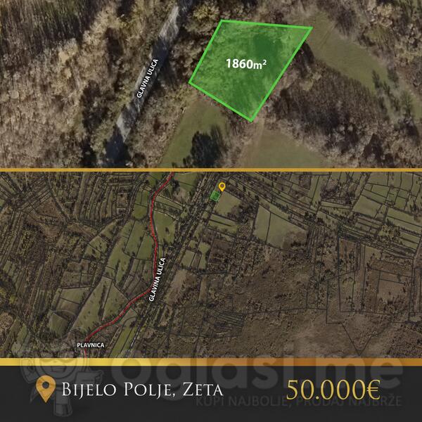 Poljoprivredno zemljište 1860m2 - Podgorica - > Okolina grada