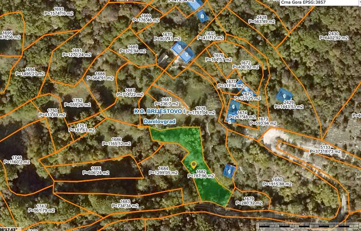 Poljoprivredno zemljište 788m2 - Danilovgrad - Jovanovići