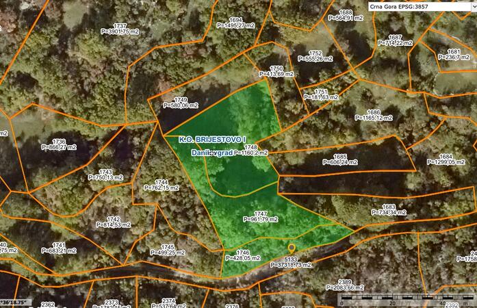 Poljoprivredno zemljište 2550m2 - Danilovgrad - Jovanovići