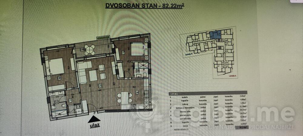 Dvosoban stan 83m2 - Bar - Bar (uži dio)